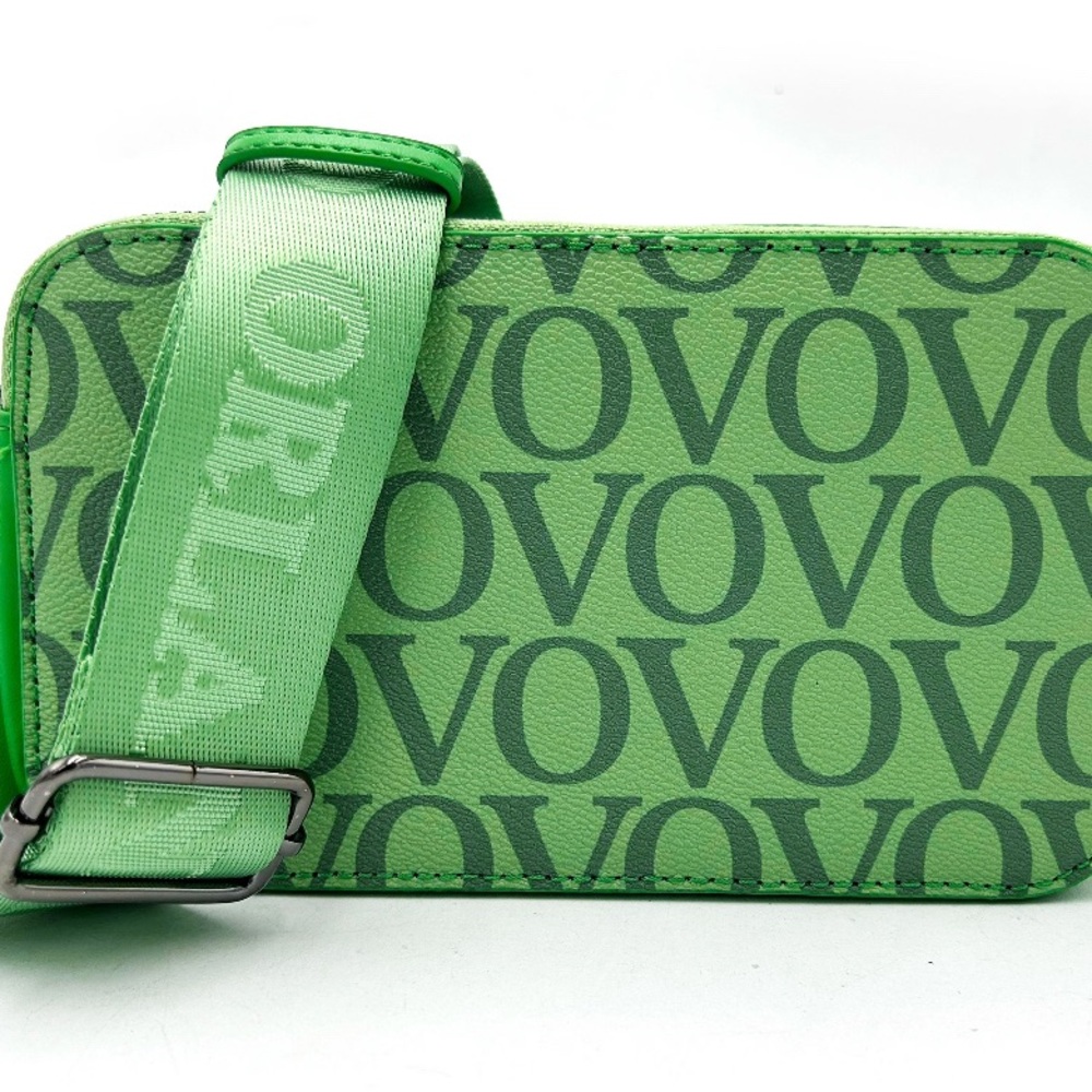 Valentino Orlandi Green Logo Crossbody Bag